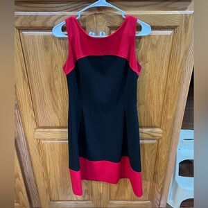 Tommy Hilfiger Red and Black Sleeveless Dress Size 4